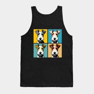 Pop Retro Wire Fox Terrier Art - Cute Puppy Tank Top